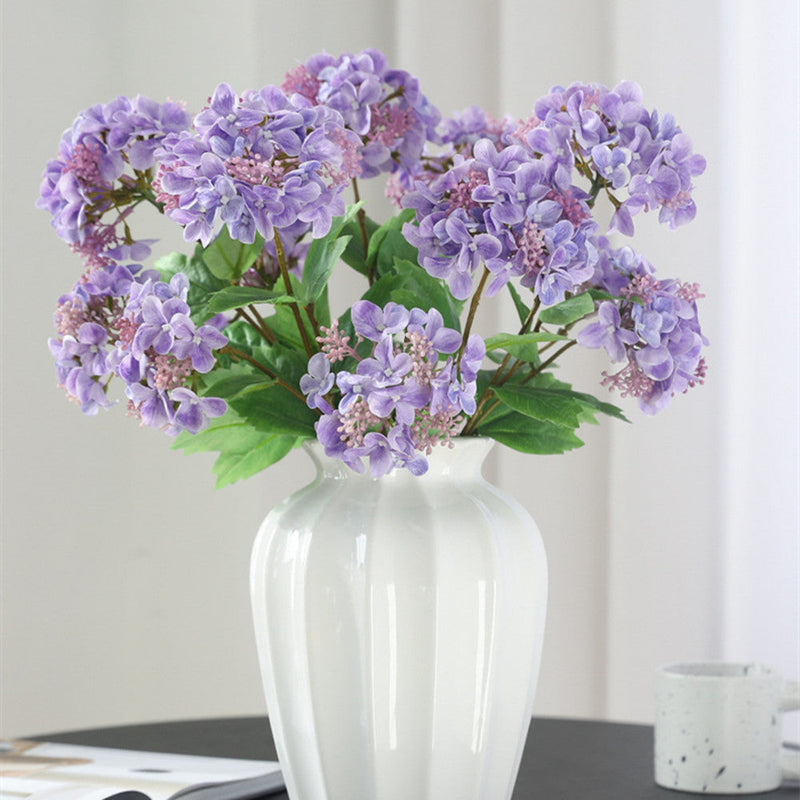2 Pcs 18.8 Inch Artificial Hydrangea Stems with Fruits Real Touch Silk Flowers
