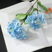 2 Pcs 18.8 Inch Artificial Hydrangea Stems with Fruits Real Touch Silk Flowers