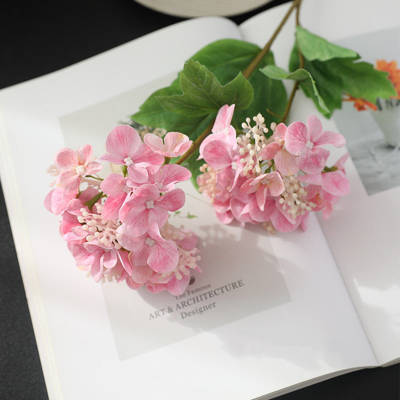 2 Pcs 18.8 Inch Artificial Hydrangea Stems with Fruits Real Touch Silk Flowers