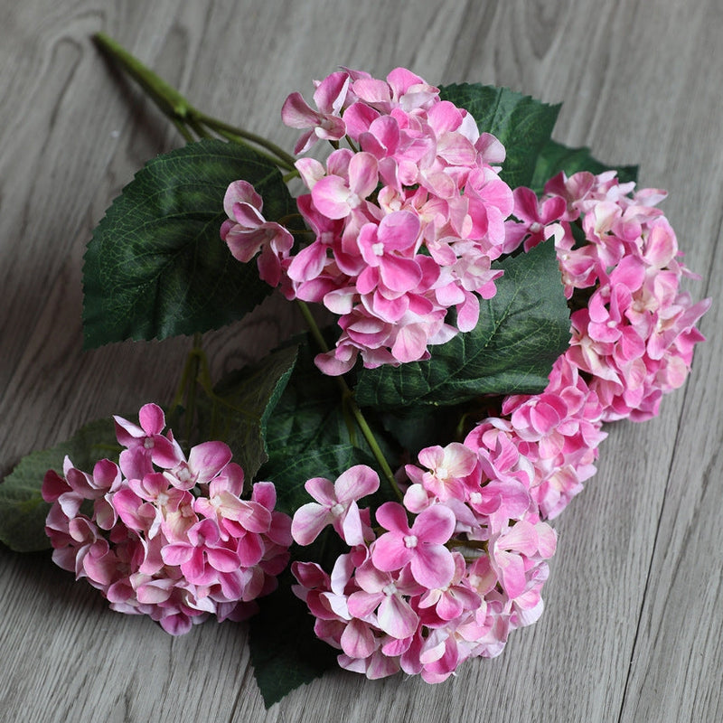 17 Inch Artificial Hydrangea Bush UV Resistant Outdoor Indoor Flowers Bulk Quantity