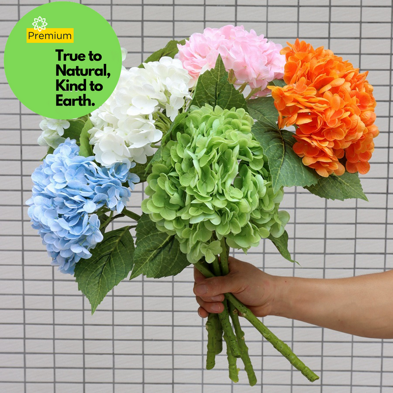 Real Touch Hydrangea Stem 20 Inch Artificial Silk Flower