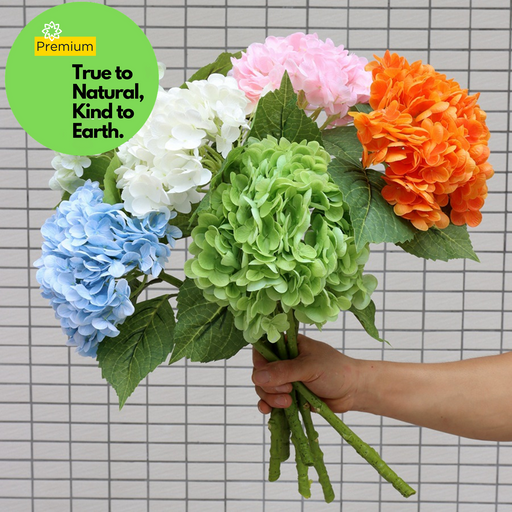 Real Touch Hydrangea Stem 20 Inch Artificial Silk Flower