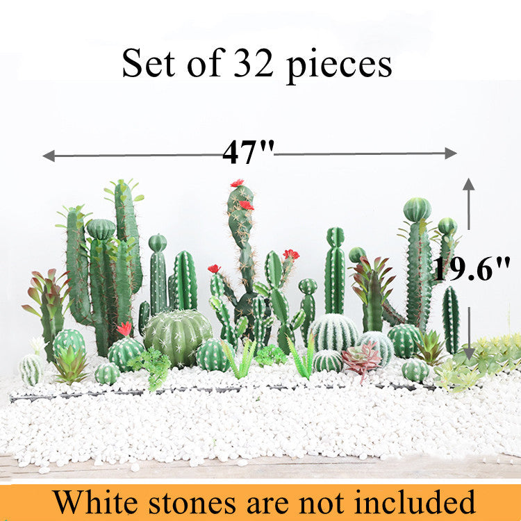 10 Pcs Artificial Cactus Stems Bulk Set Faux Succulent Plants for Landscaping