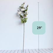Rose Iceberg Artificial Silk Flower Stems Spray, 12 Inch, 10 Pcs Bulk Wholesale