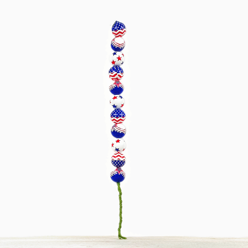 Independence Day Beads Hanging Ornaments Bulk Quantity Artificial Stems