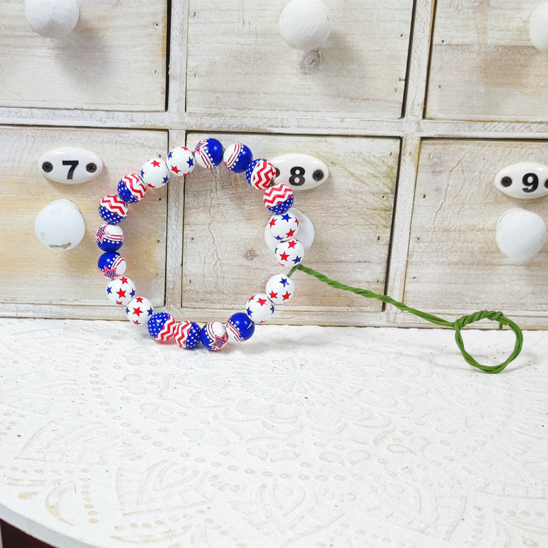 Independence Day Beads Hanging Ornaments Bulk Quantity Artificial Stems