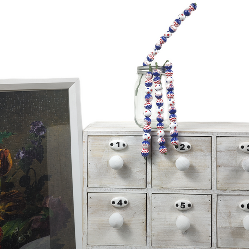 Independence Day Beads Hanging Ornaments Bulk Quantity Artificial Stems
