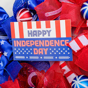 Independence Day Decoration Wreath 12 Inch 4th of July Memorial Day Artificial Flower Wreath Bulk Quantity