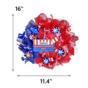 Independence Day Decoration Wreath 12 Inch 4th of July Memorial Day Artificial Flower Wreath Bulk Quantity