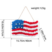 Independence Day Rose Floral Wreath Hanging Sign 12 Inch Artificial Holiday Decoration Bulk