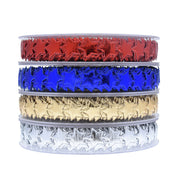 49 Ft Burlap Ribbon Blue Red American Stars for Gift Wrapping Bulk