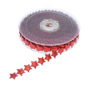 49 Ft Burlap Ribbon Blue Red American Stars for Gift Wrapping Bulk