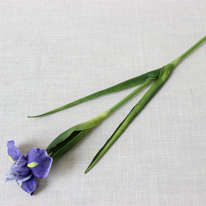 23 Inch Artificial Iris Stems 10 Pcs Real Touch Silk Flowers Bulk Wholesale