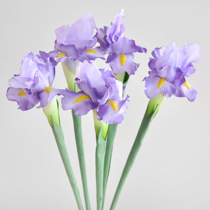 5 Pcs Artificial Silk Iris Stems Bulk Floral Arrangement