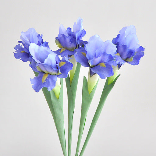 5 Pcs Artificial Silk Iris Stems Bulk Floral Arrangement