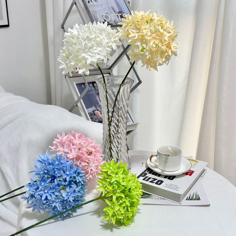 28.3 Inch Artificial Silk Ixora Flower Stems Bulk Quantity