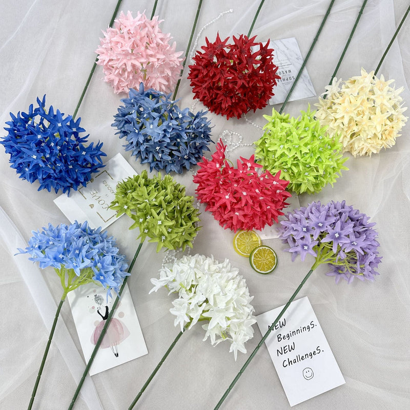 28.3 Inch Artificial Silk Ixora Flower Stems Bulk Quantity