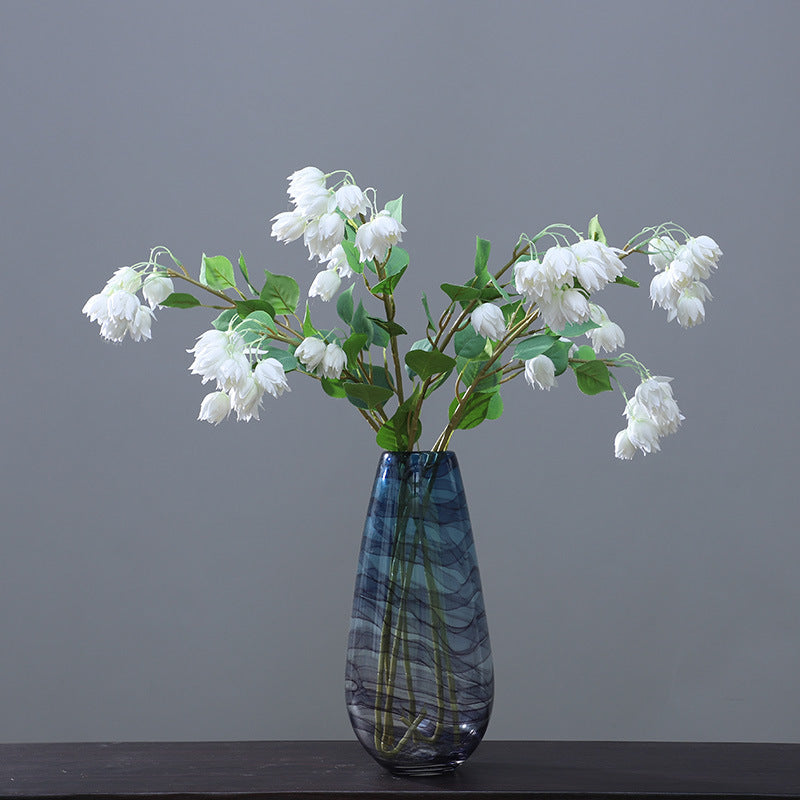January Birth Flower Snowdrop Artificial Silk Flower Stem Bulk Wholesale 10 Pcs