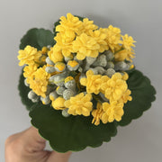 6.6 Inch Artificial Kalanchoe Stem Plants Bulk Wholesale - 6 Stems Silk