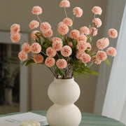 26 Inch Faux Kiku Flower Stems Pom Pom Balls 6 Pcs Artificial Silk Floral Arrangements for Room Decor Centerpieces