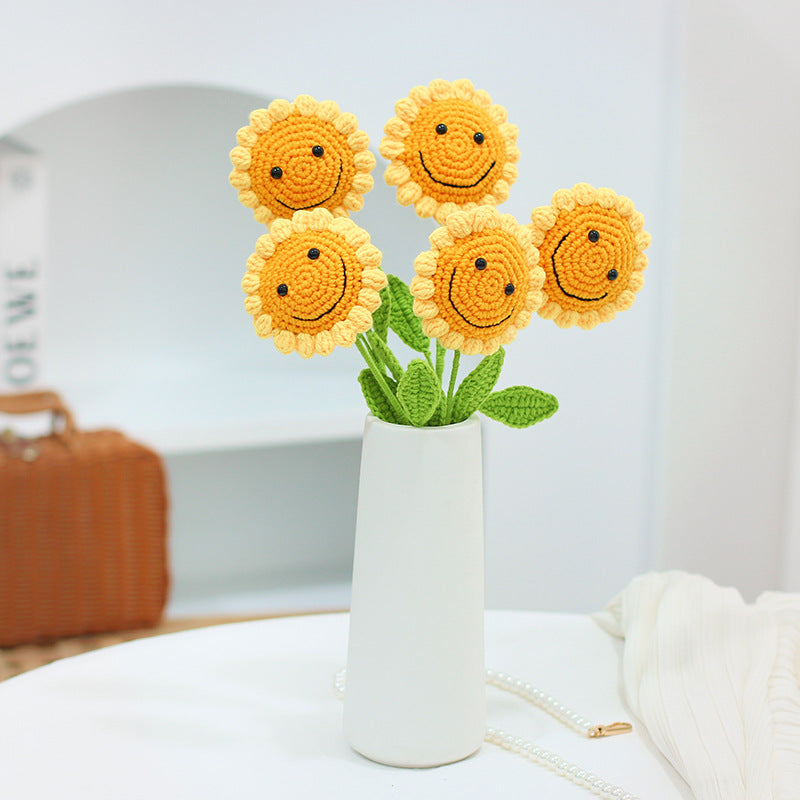 Artificial Sunflower Stems 10 Pcs 12 Inch Yellow Silk Handmade Craft Flowers