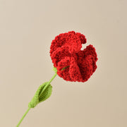 Handmade Crochet Artificial Wool Carnation Flowers, Bulk Quantity for Gift, Anniversary, Mother's Day