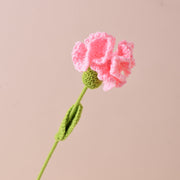 Handmade Crochet Artificial Wool Carnation Flowers, Bulk Quantity for Gift, Anniversary, Mother's Day