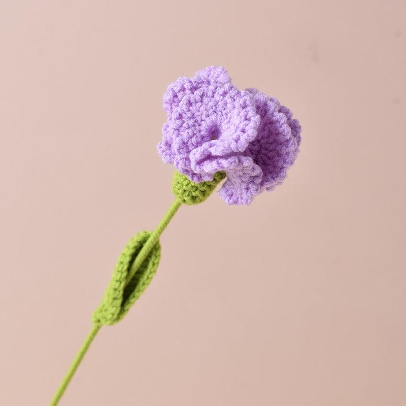 Handmade Crochet Artificial Wool Carnation Flowers, Bulk Quantity for Gift, Anniversary, Mother's Day