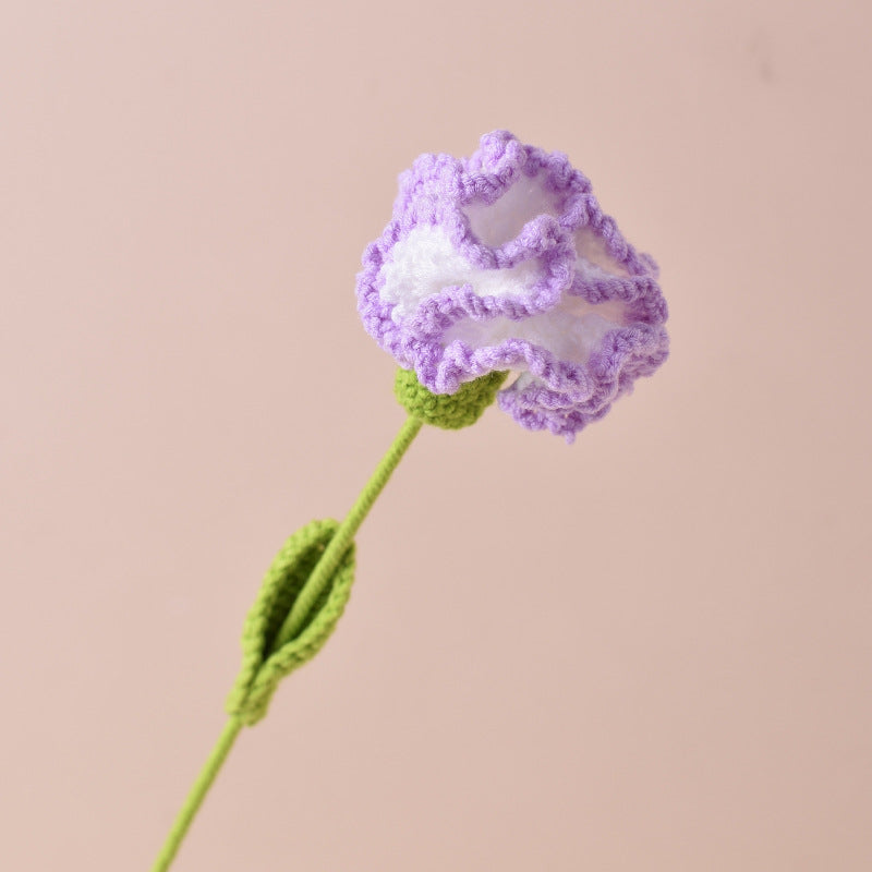 Handmade Crochet Artificial Wool Carnation Flowers, Bulk Quantity for Gift, Anniversary, Mother's Day