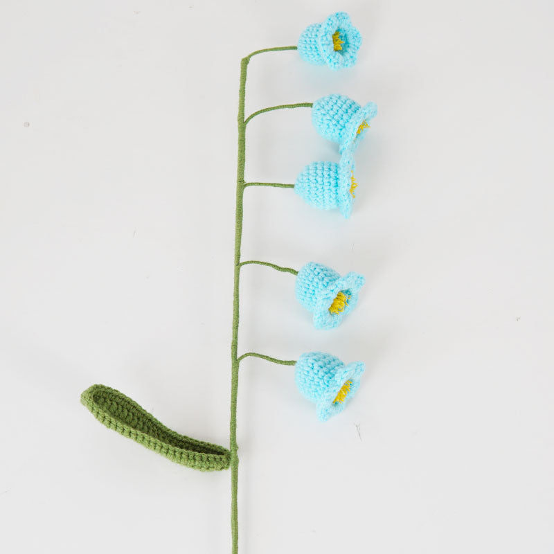 Artificial Lily of the Valley Flowers Bulk 10 Pcs Handmade Crochet Knitting Craft Decor