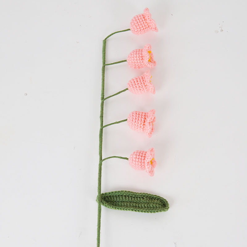 Artificial Lily of the Valley Flowers Bulk 10 Pcs Handmade Crochet Knitting Craft Decor