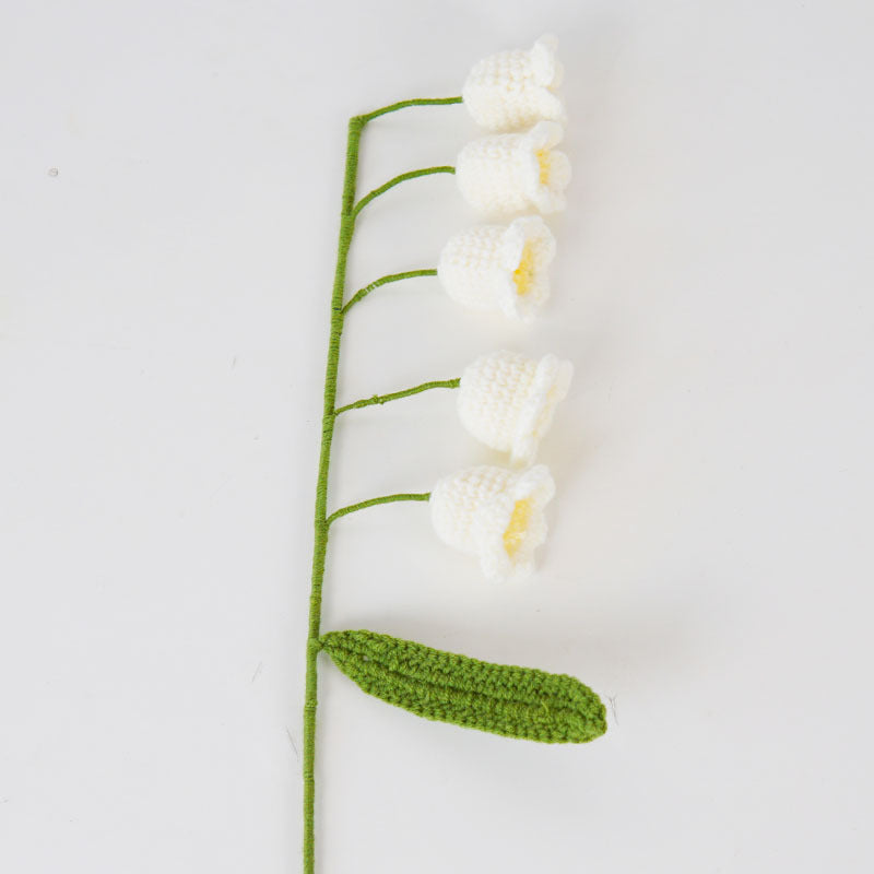 Artificial Lily of the Valley Flowers Bulk 10 Pcs Handmade Crochet Knitting Craft Decor