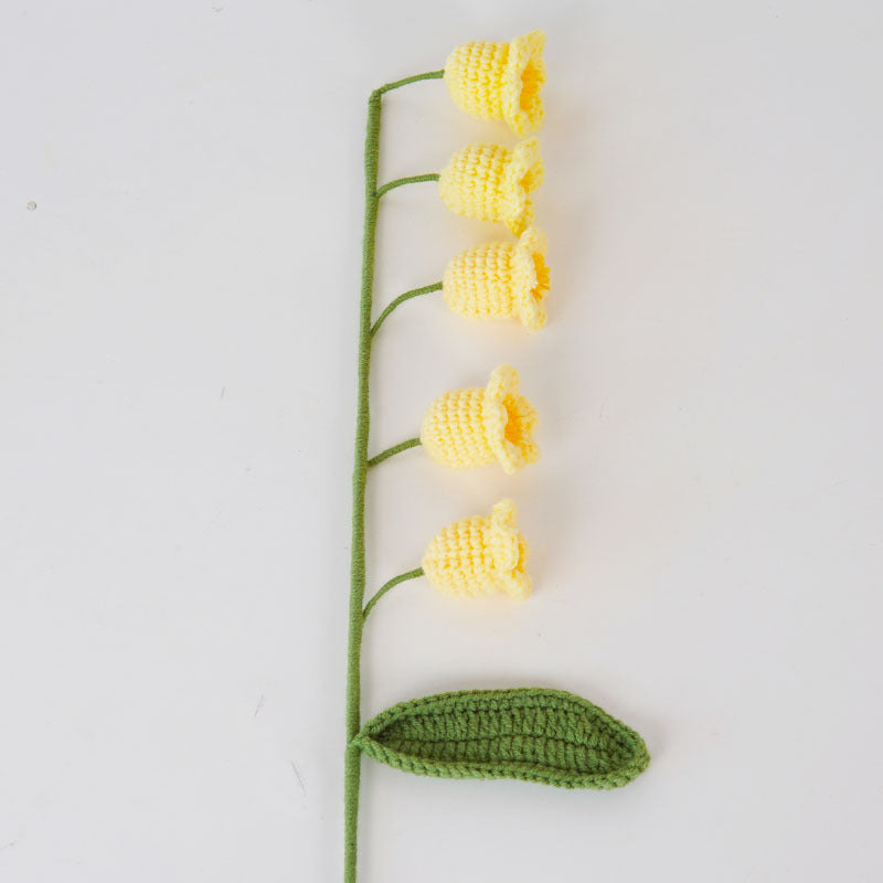 Artificial Lily of the Valley Flowers Bulk 10 Pcs Handmade Crochet Knitting Craft Decor