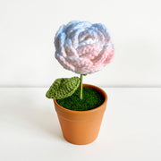 Artificial Flower Bonsai 10 Pcs Handmade Bulk Knitting Crochet Craft Decorations