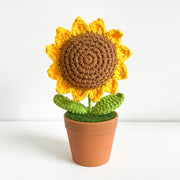 Artificial Flower Bonsai 10 Pcs Handmade Bulk Knitting Crochet Craft Decorations