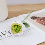 10 Pcs Artificial Peony Crochet Flowers for Vase Arrangements Home Office Decor Bulk Set
