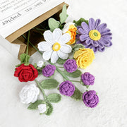 Artificial Flower Bulk Pack 10 Pcs Handmade Knitting Crochet Craft Supplies