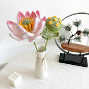 Artificial Flower Bulk Pack 10 Pcs Handmade Knitting Crochet Craft Supplies