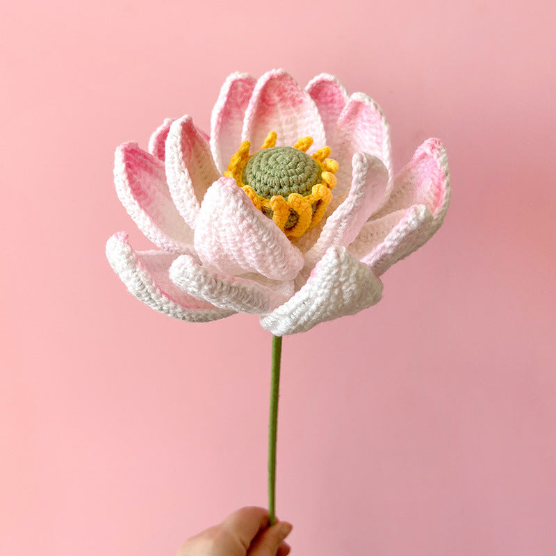 Artificial Flower Bulk Pack 10 Pcs Handmade Knitting Crochet Craft Supplies