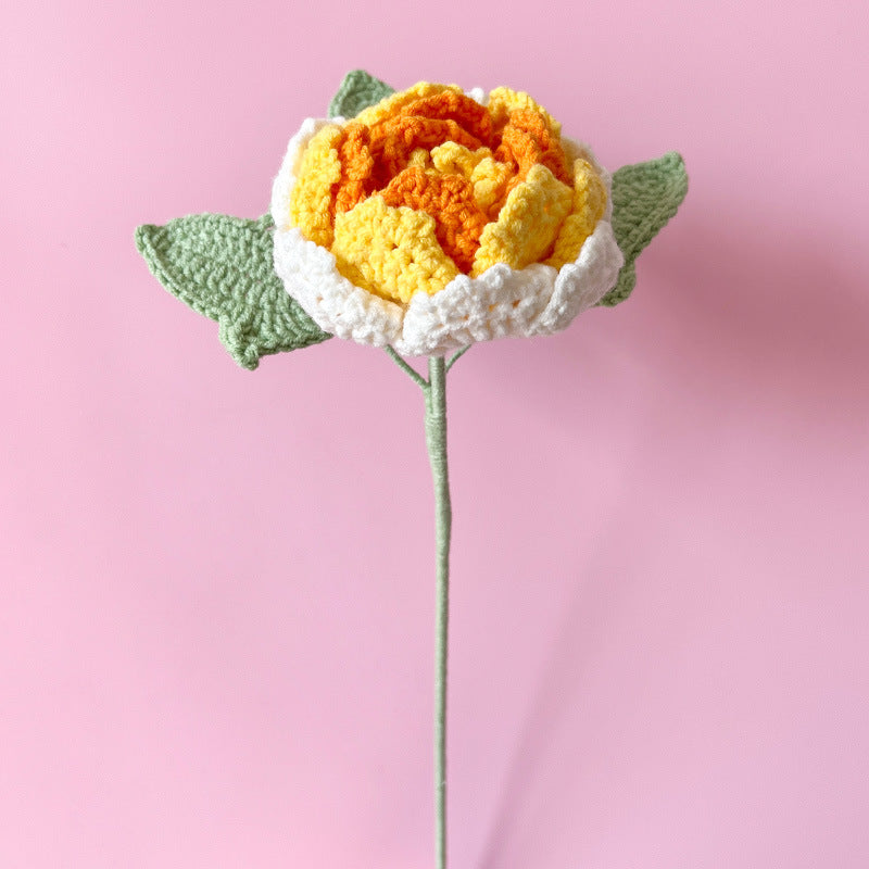 Artificial Flower Bulk Pack 10 Pcs Handmade Knitting Crochet Craft Supplies