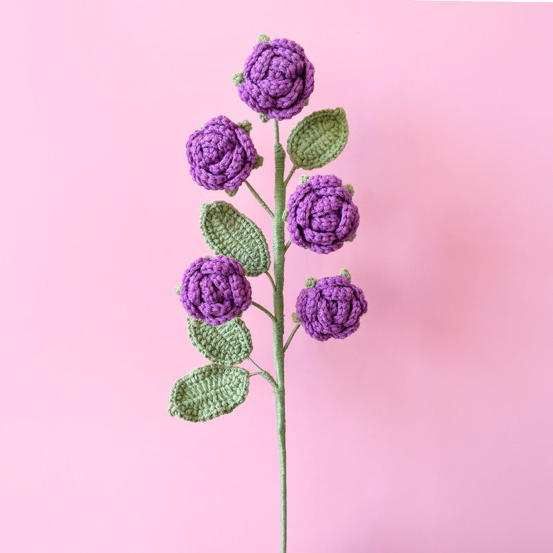 Artificial Flower Bulk Pack 10 Pcs Handmade Knitting Crochet Craft Supplies