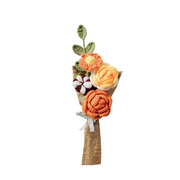 Handmade Crochet Knitting Flower Boutonniere Bouquet, Bulk Wedding Pocket Flowers
