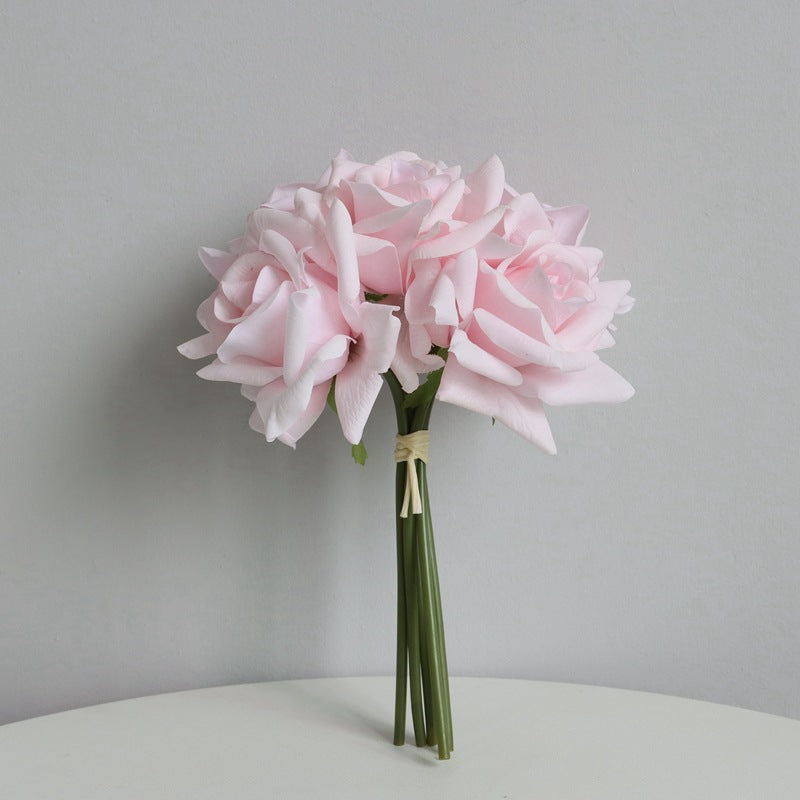10 Inch Artificial Silk Rose Bouquet, 10 Stems Real Touch Bulk Flowers for Every Occasion