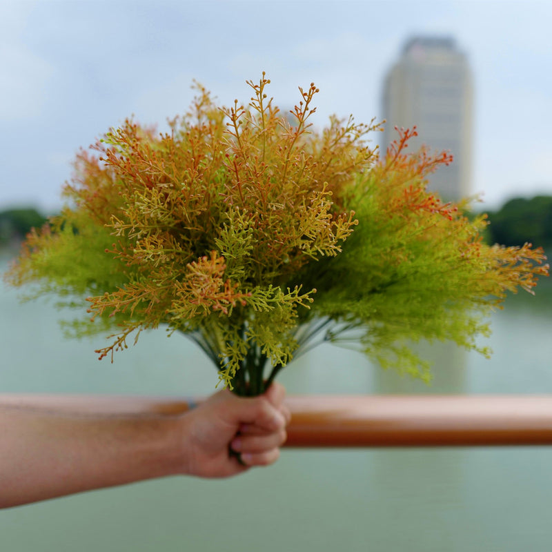 Fall Faux Flowers and Plants Bulk Pack, Outdoor UV Resistant Artificial Bushes