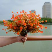 Fall Faux Flowers and Plants Bulk Pack, Outdoor UV Resistant Artificial Bushes