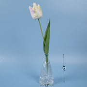 Faux Flower Stems 12 Inch White and Violet Artificial Silk Flowers 10 Pcs for Glass Arrangement