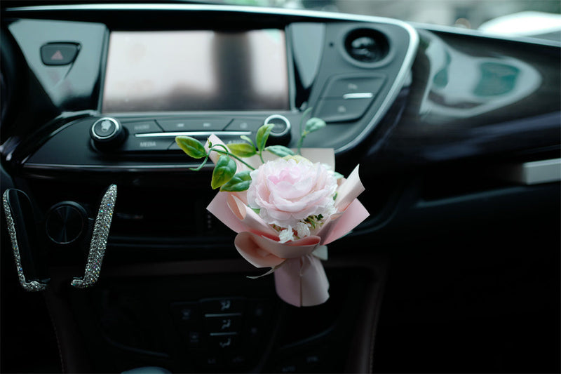 Artificial Flower Bouquet Vent Clip Car Decoration Air Freshener Accessory