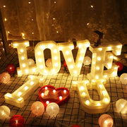 LED Letter Lights Bulk Set, Battery Powered Light Up Letters for Wedding Birthday Party, Home Bar Decoration