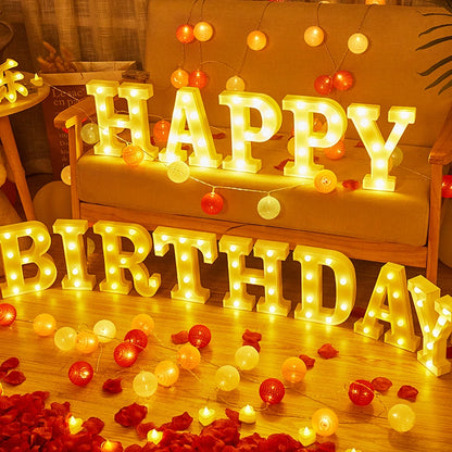 LED Marquee Letter Lights - Customizable Alphabet & Number Lights for Anniversary, Party Decor & Ambience (8.66" Height)