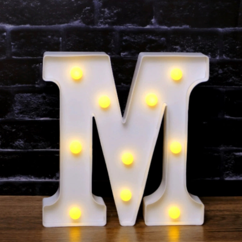 LED Marquee Letter Lights - Customizable Alphabet & Number Lights for Anniversary, Party Decor & Ambience (8.66" Height)